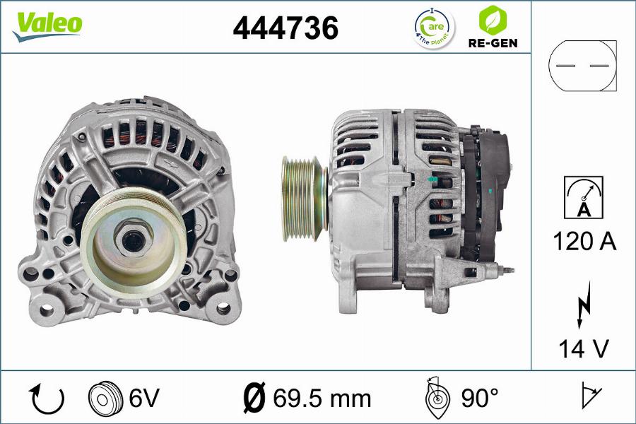 Valeo 444736 - Generator alexcarstop-ersatzteile.com