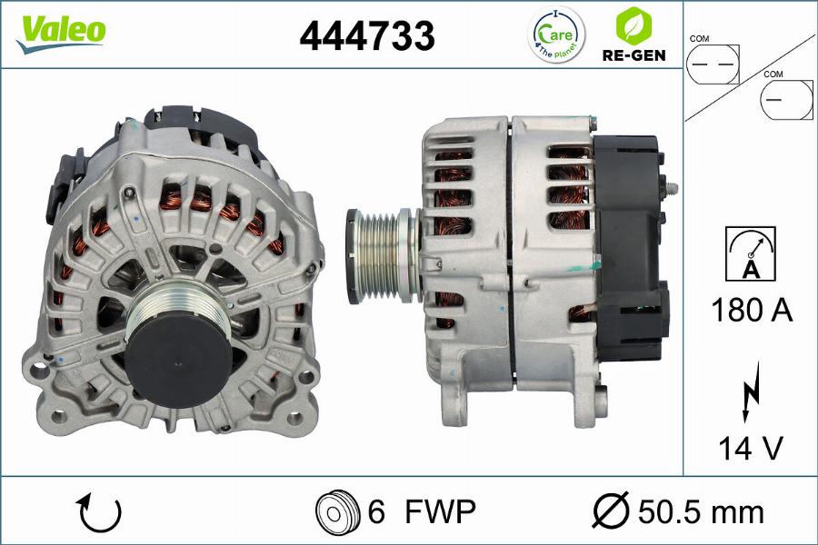 Valeo 444733 - Generator alexcarstop-ersatzteile.com