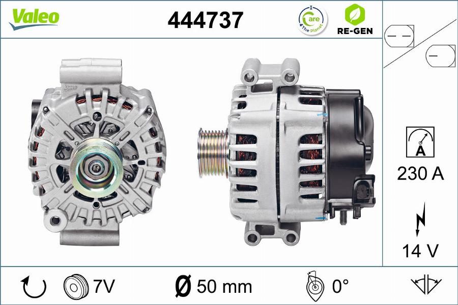 Valeo 444737 - Generator alexcarstop-ersatzteile.com