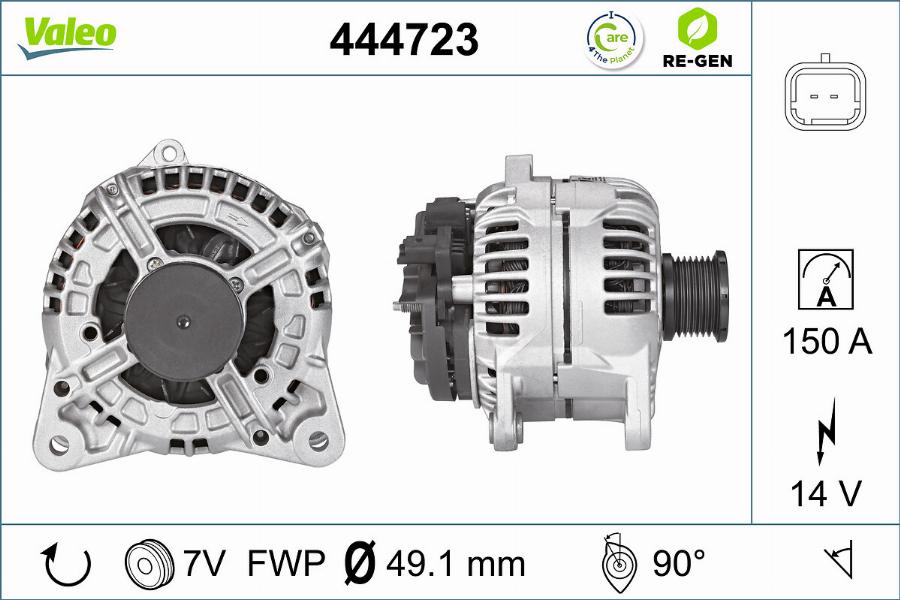 Valeo 444723 - Generator alexcarstop-ersatzteile.com