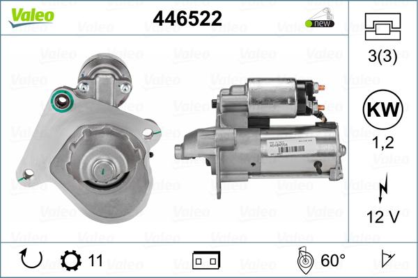 Valeo 446522 - Starter alexcarstop-ersatzteile.com