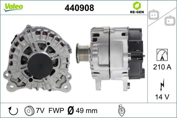 Valeo 440908 - Generator alexcarstop-ersatzteile.com