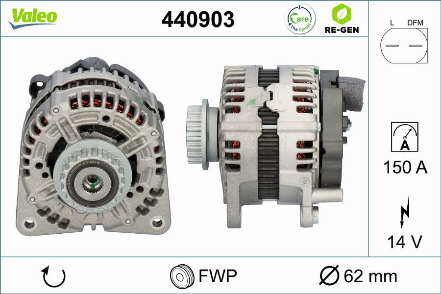 Valeo 440903 - Generator alexcarstop-ersatzteile.com