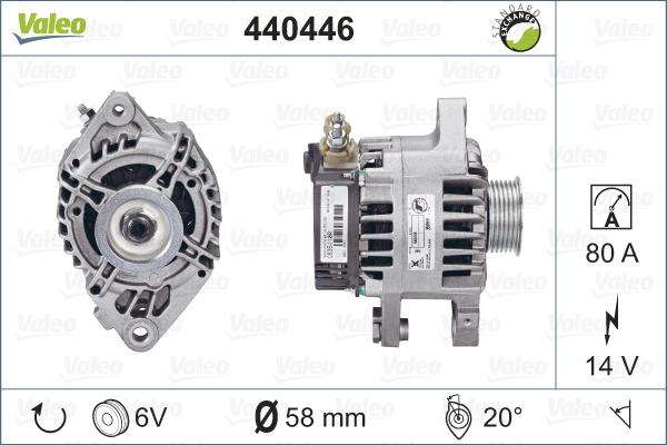 Valeo 440446 - Generator alexcarstop-ersatzteile.com