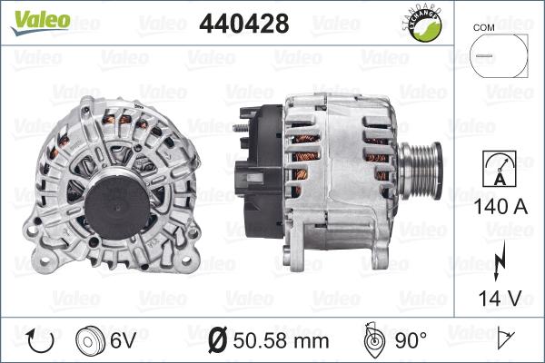 Valeo 440428 - Generator alexcarstop-ersatzteile.com