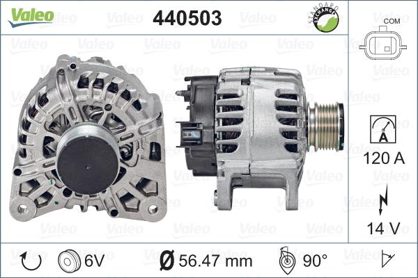 Valeo 440503 - Generator alexcarstop-ersatzteile.com