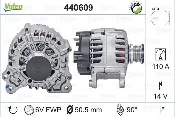 Valeo 440609 - Generator alexcarstop-ersatzteile.com