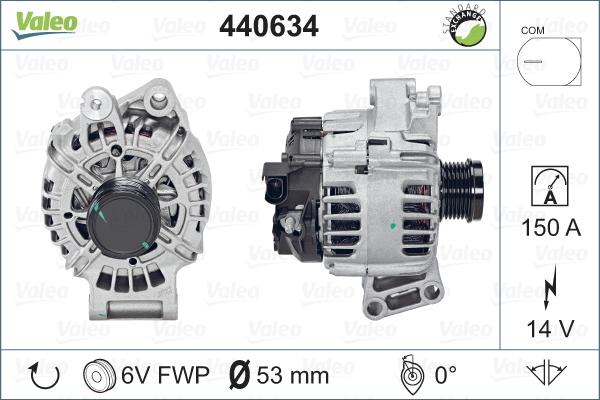 Valeo 440634 - Generator alexcarstop-ersatzteile.com