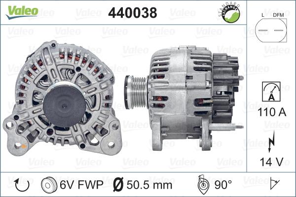 Valeo 440038 - Generator alexcarstop-ersatzteile.com