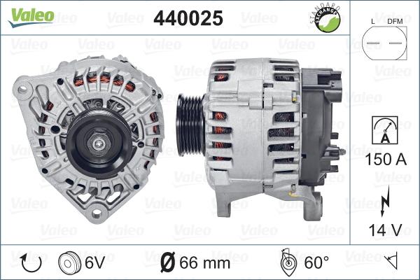 Valeo 440025 - Generator alexcarstop-ersatzteile.com