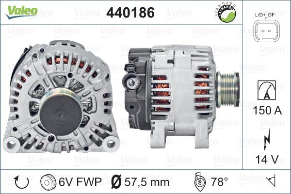 Valeo 440186 - Generator alexcarstop-ersatzteile.com