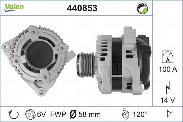 Valeo 440853 - Generator alexcarstop-ersatzteile.com