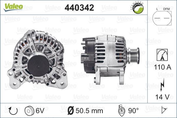 Valeo 440342 - Generator alexcarstop-ersatzteile.com