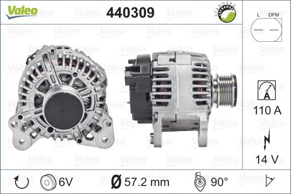 Valeo 440309 - Generator alexcarstop-ersatzteile.com