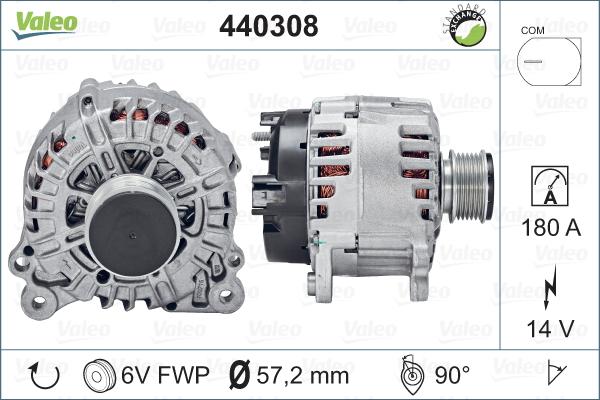 Valeo 440308 - Generator alexcarstop-ersatzteile.com