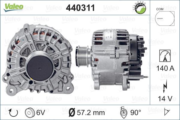 Valeo 440311 - Generator alexcarstop-ersatzteile.com