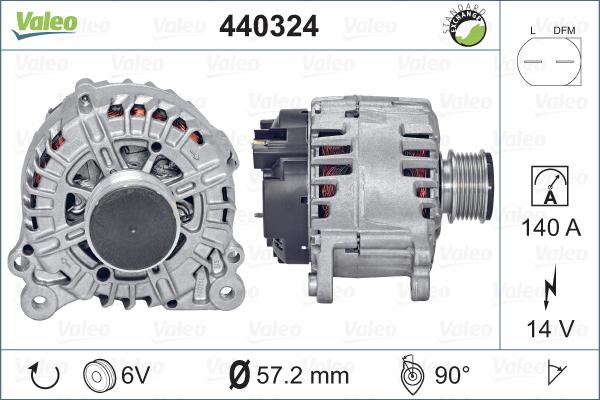 Valeo 440324 - Generator alexcarstop-ersatzteile.com