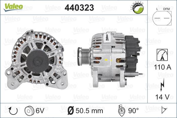 Valeo 440323 - Generator alexcarstop-ersatzteile.com