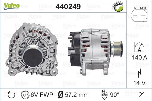 Valeo 440249 - Generator alexcarstop-ersatzteile.com