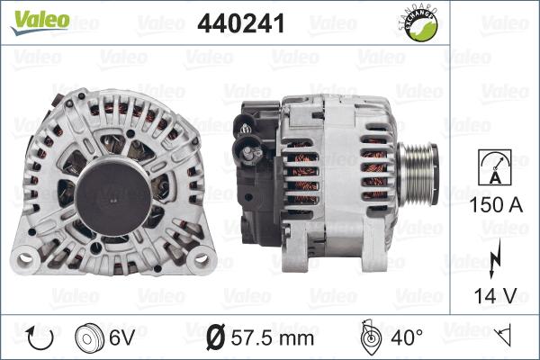 Valeo 440241 - Generator alexcarstop-ersatzteile.com