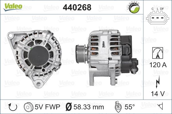 Valeo 440268 - Generator alexcarstop-ersatzteile.com