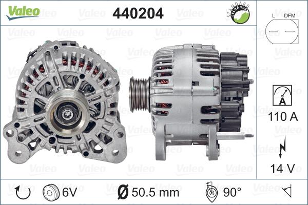 Valeo 440204 - Generator alexcarstop-ersatzteile.com