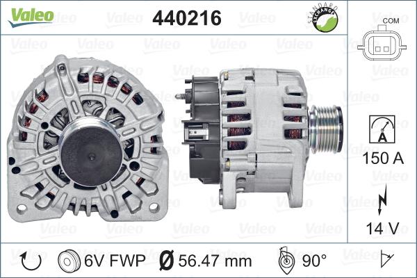 Valeo 440216 - Generator alexcarstop-ersatzteile.com