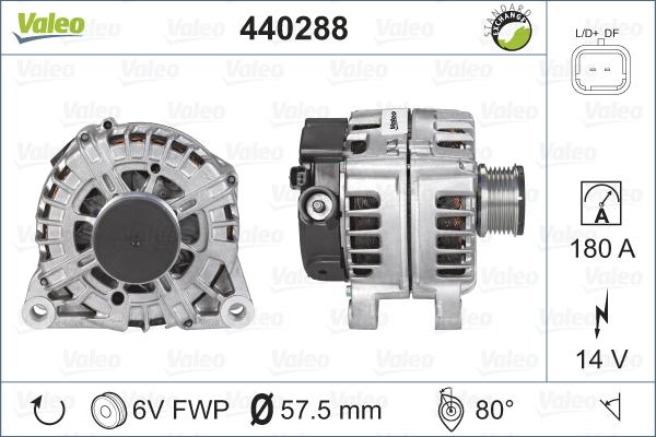 Valeo 440288 - Generator alexcarstop-ersatzteile.com