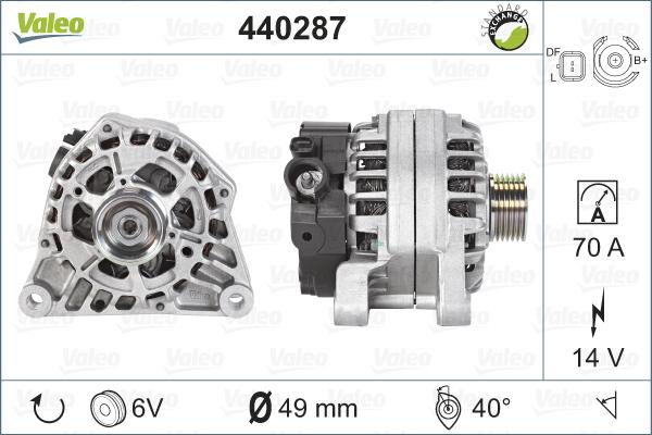 Valeo 440287 - Generator alexcarstop-ersatzteile.com