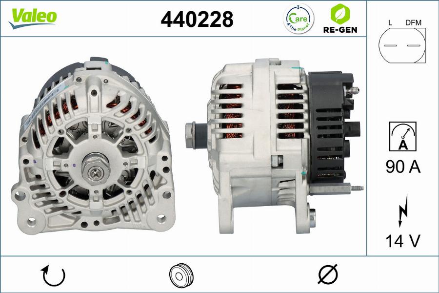 Valeo 440228 - Generator alexcarstop-ersatzteile.com