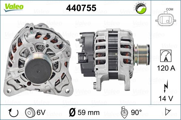 Valeo 440755 - Generator alexcarstop-ersatzteile.com