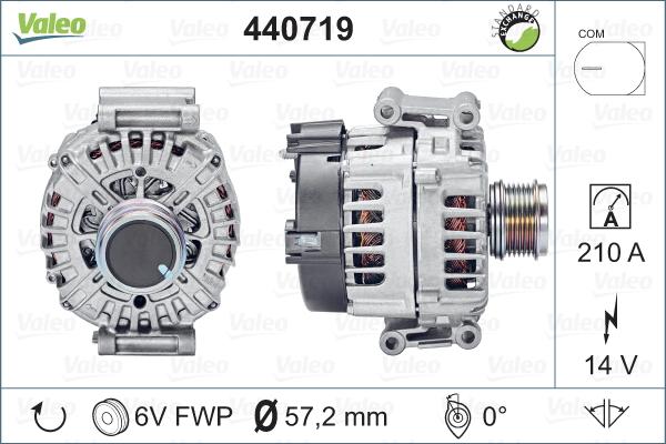 Valeo 440719 - Generator alexcarstop-ersatzteile.com