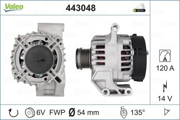 Valeo 443048 - Generator alexcarstop-ersatzteile.com