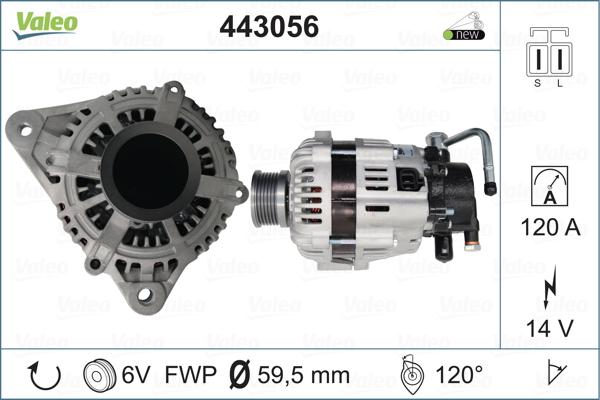 Valeo 443056 - Generator alexcarstop-ersatzteile.com