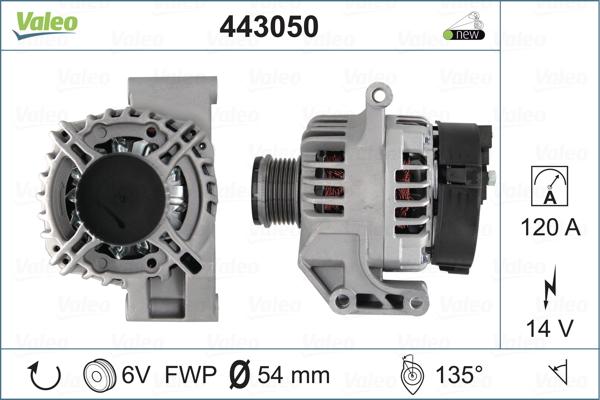 Valeo 443050 - Generator alexcarstop-ersatzteile.com