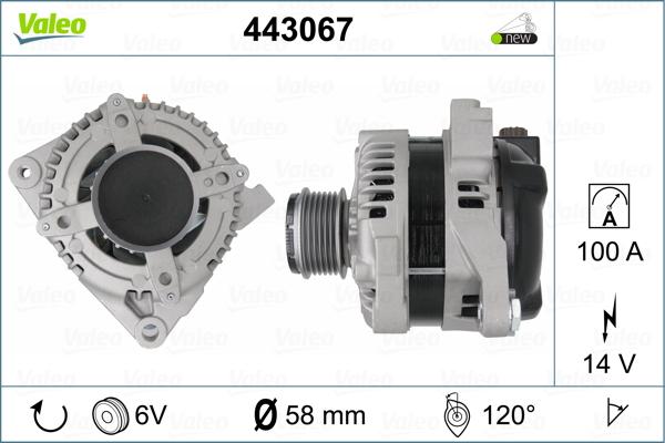 Valeo 443067 - Generator alexcarstop-ersatzteile.com