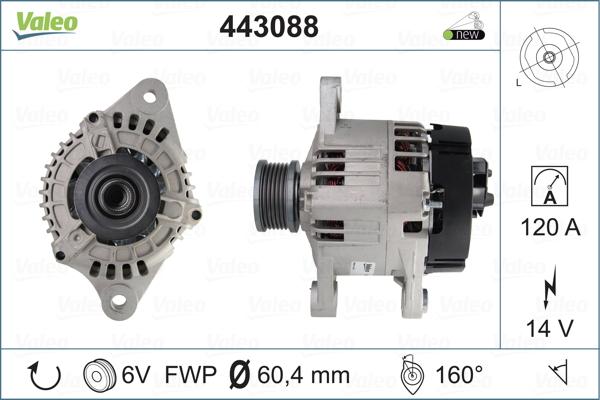 Valeo 443088 - Generator alexcarstop-ersatzteile.com