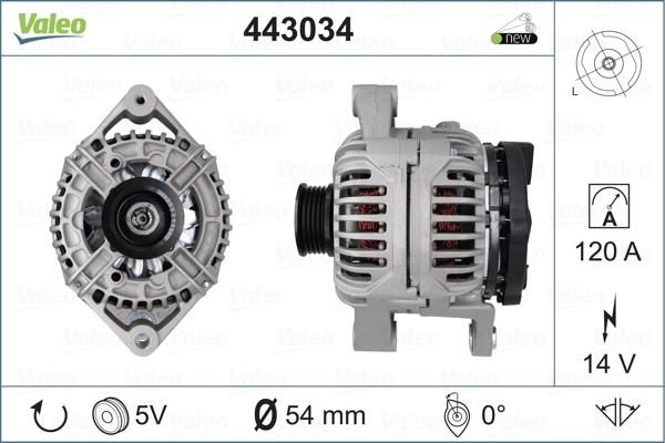 Valeo 443034 - Generator alexcarstop-ersatzteile.com