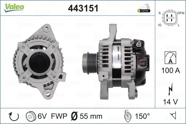 Valeo 443151 - Generator alexcarstop-ersatzteile.com