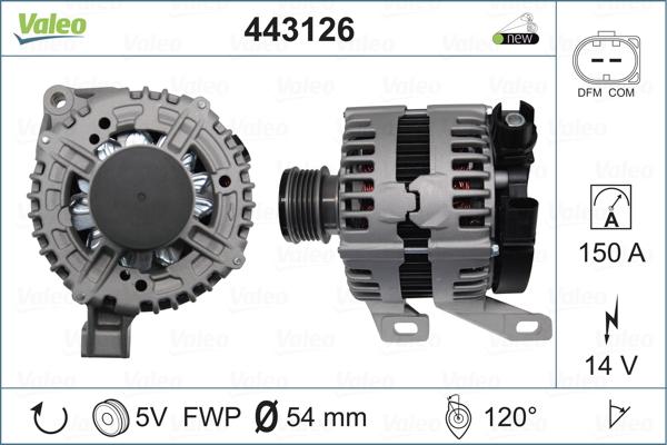 Valeo 443126 - Generator alexcarstop-ersatzteile.com