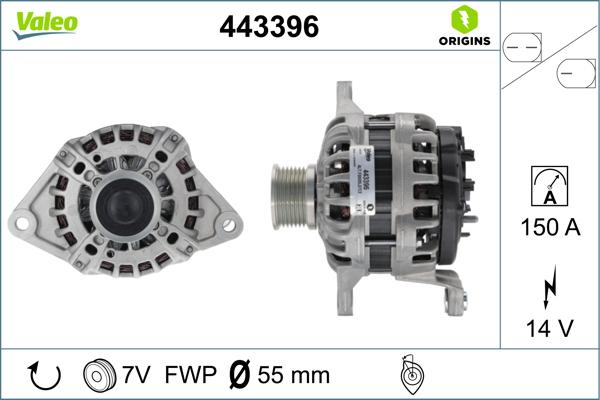 Valeo 443396 - Generator alexcarstop-ersatzteile.com