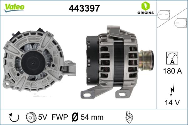 Valeo 443397 - Generator alexcarstop-ersatzteile.com