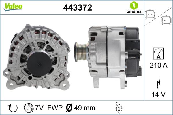 Valeo 443372 - Generator alexcarstop-ersatzteile.com