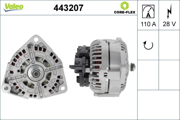 Valeo 443207 - Generator alexcarstop-ersatzteile.com