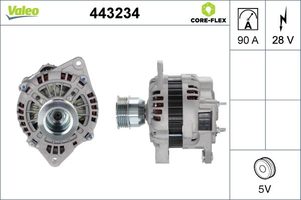 Valeo 443234 - Generator alexcarstop-ersatzteile.com