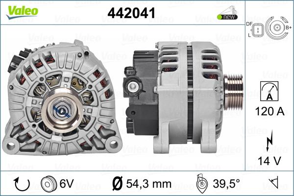 Valeo 442041 - Generator alexcarstop-ersatzteile.com