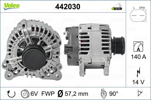 Valeo 442030 - Generator alexcarstop-ersatzteile.com