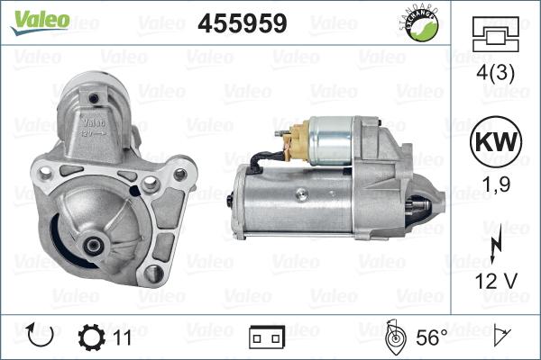 Valeo 455959 - Starter alexcarstop-ersatzteile.com