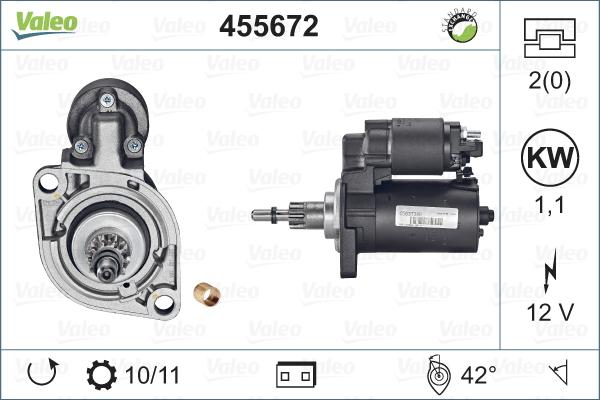 Valeo 455672 - Starter alexcarstop-ersatzteile.com