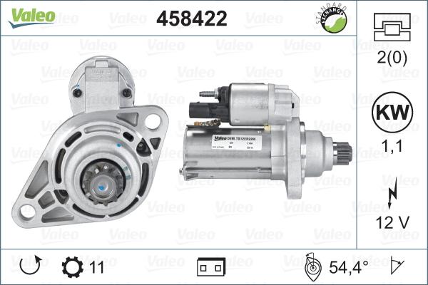 Valeo 458422 - Starter alexcarstop-ersatzteile.com